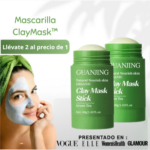 ¡EDICION LIMITADA 2x1 ! CLAYMASK™ - ELIMINA PUNTOS NEGROS Y REVIVE TU PIEL EN 15 MINUTOS