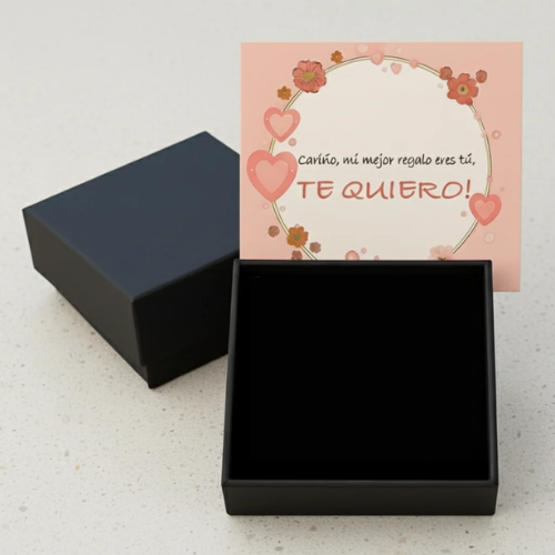Estuche Elegante + Tarjeta "Te Quiero"