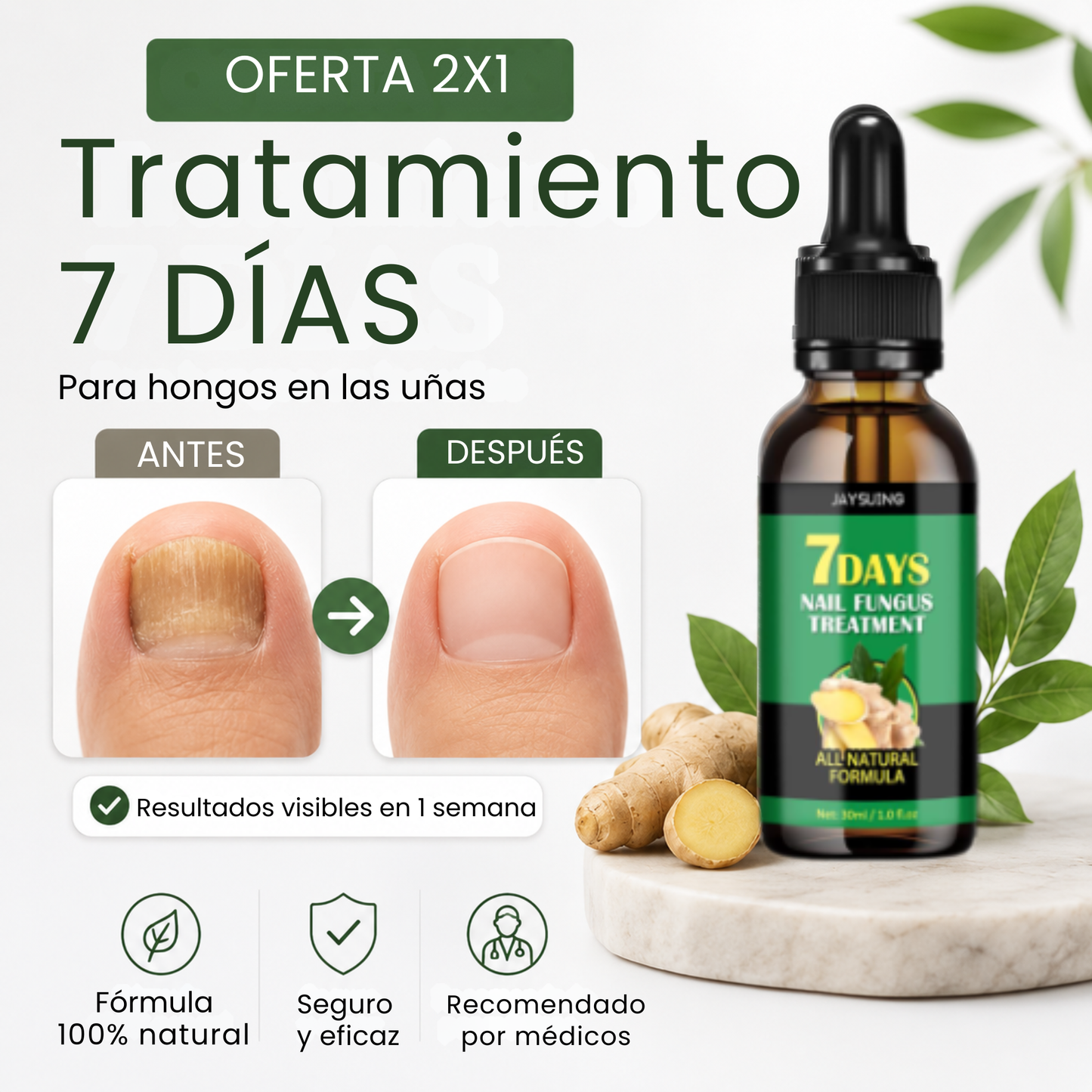 Tratamiento Anti-Hongos 7 Días 100% Natural