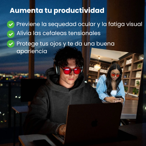 Gafas AntiLuz Azul- Protección total para tu sueño